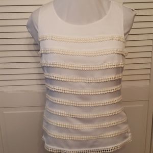 Ann Taylor Blouse with Trim